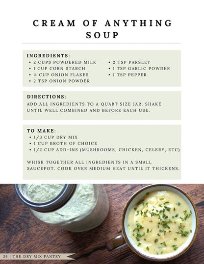 The Dry Mix Pantry Organizer Textbook