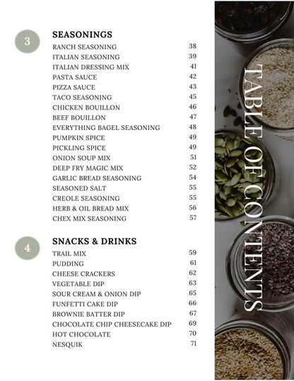 The Dry Mix Pantry Organizer Textbook